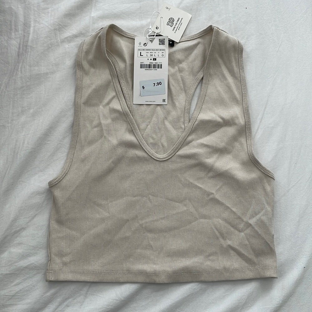 Zara crop tank top